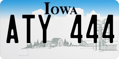 IA license plate ATY444