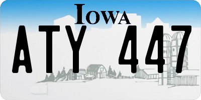 IA license plate ATY447