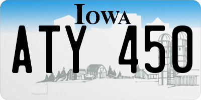 IA license plate ATY450