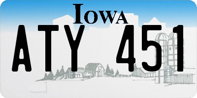 IA license plate ATY451
