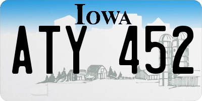 IA license plate ATY452