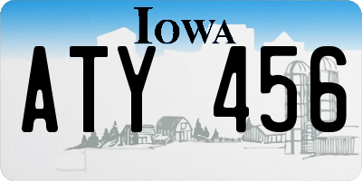 IA license plate ATY456