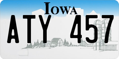 IA license plate ATY457