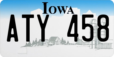 IA license plate ATY458