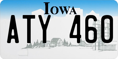 IA license plate ATY460