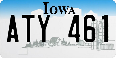 IA license plate ATY461