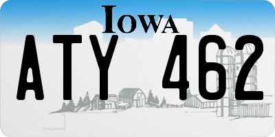 IA license plate ATY462