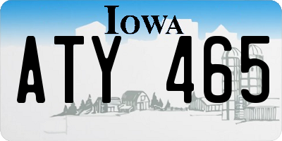 IA license plate ATY465