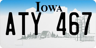 IA license plate ATY467