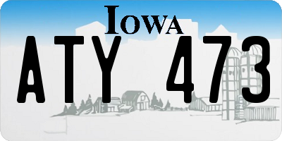 IA license plate ATY473