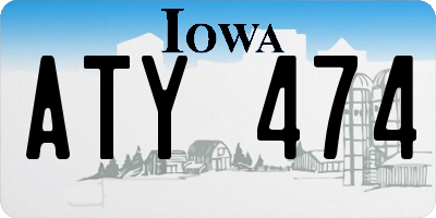IA license plate ATY474