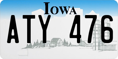 IA license plate ATY476