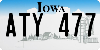 IA license plate ATY477