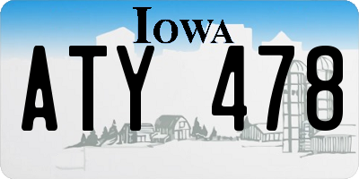 IA license plate ATY478