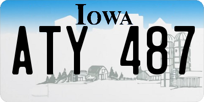 IA license plate ATY487