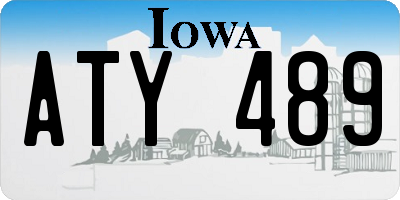IA license plate ATY489