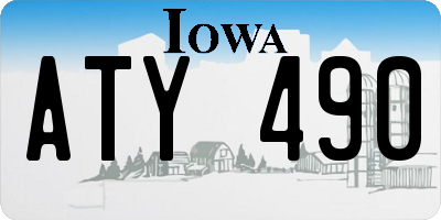 IA license plate ATY490
