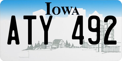 IA license plate ATY492