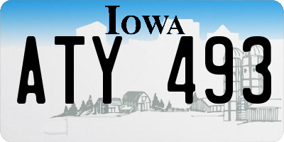 IA license plate ATY493