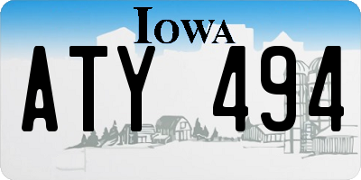 IA license plate ATY494