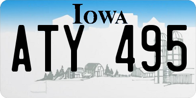 IA license plate ATY495