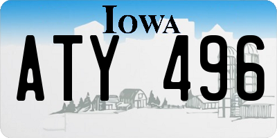 IA license plate ATY496