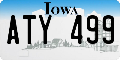 IA license plate ATY499