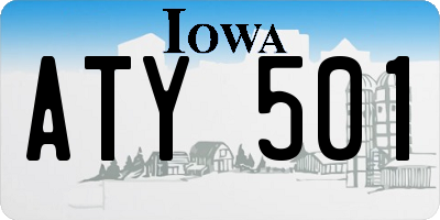 IA license plate ATY501