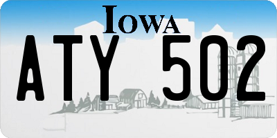 IA license plate ATY502