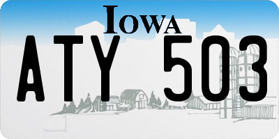 IA license plate ATY503