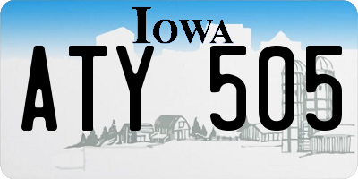 IA license plate ATY505