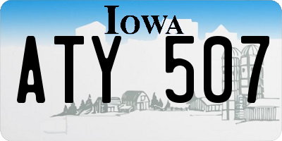 IA license plate ATY507