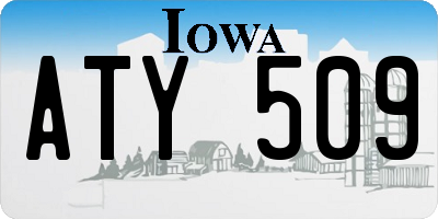 IA license plate ATY509