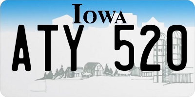 IA license plate ATY520