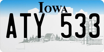IA license plate ATY533