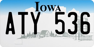 IA license plate ATY536