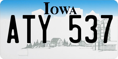 IA license plate ATY537