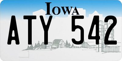 IA license plate ATY542