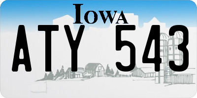 IA license plate ATY543