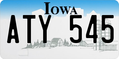 IA license plate ATY545