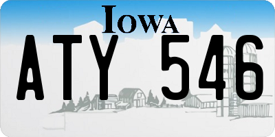 IA license plate ATY546