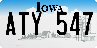 IA license plate ATY547