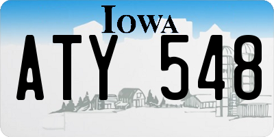 IA license plate ATY548
