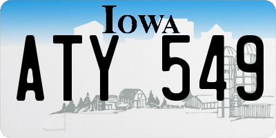 IA license plate ATY549