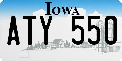 IA license plate ATY550