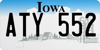 IA license plate ATY552