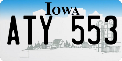 IA license plate ATY553