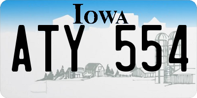 IA license plate ATY554