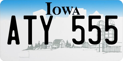 IA license plate ATY555