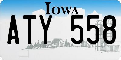 IA license plate ATY558